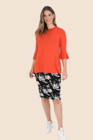 IDA Bamboo Abstract Print Skirt