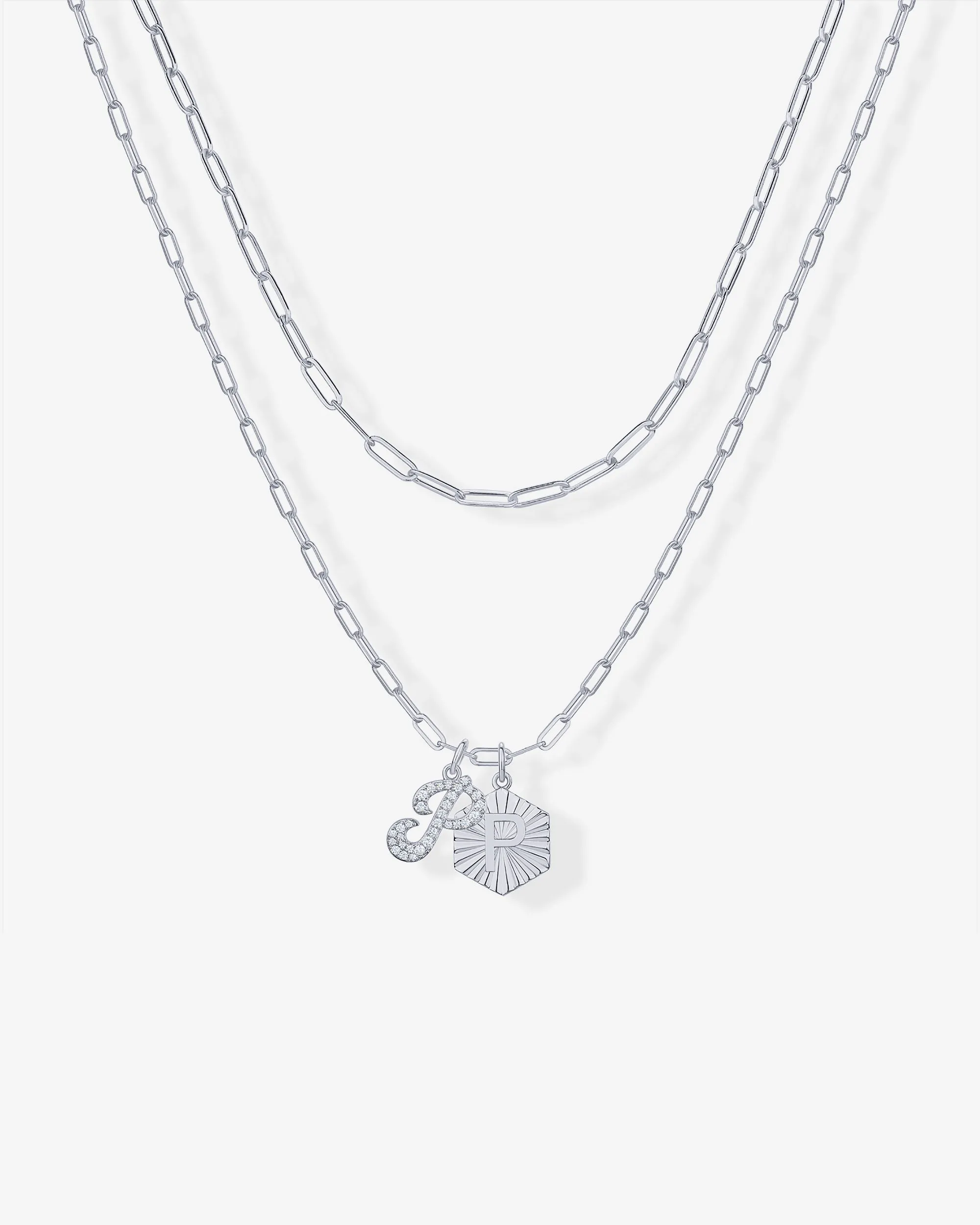 Initial Layered Pendant