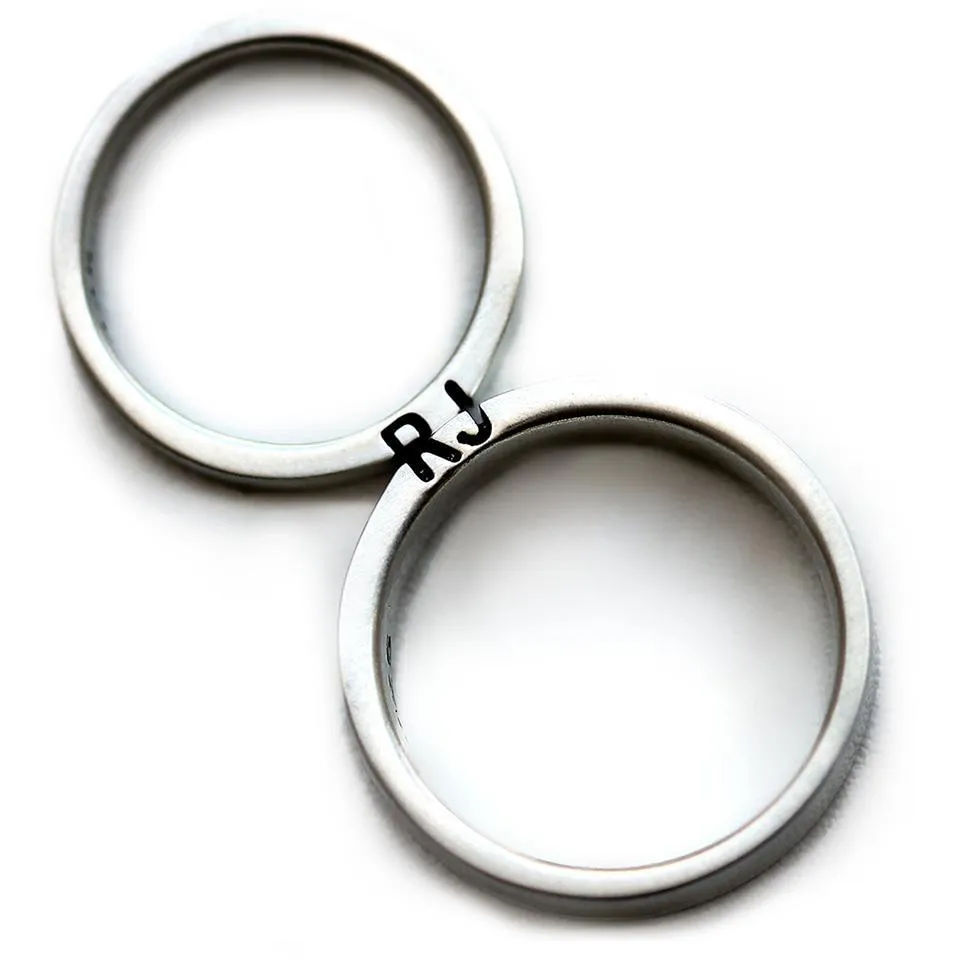 Initials Commitment ring set