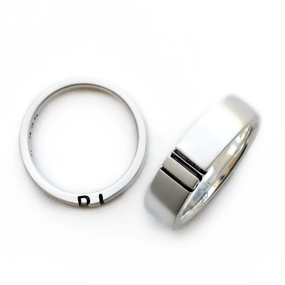 Initials Commitment ring set