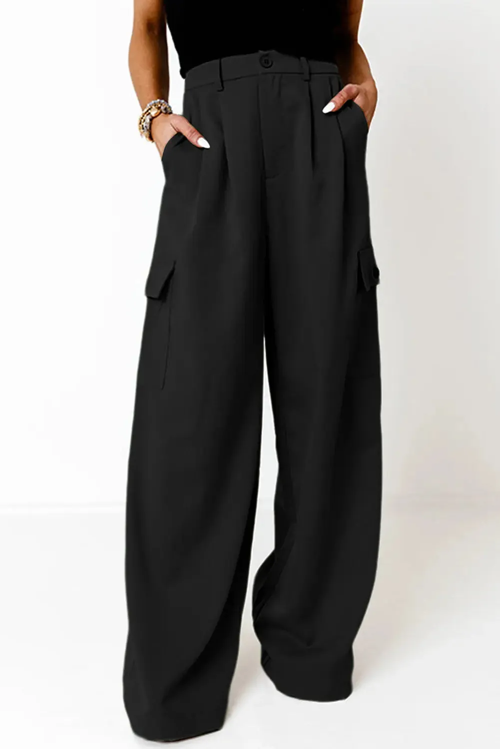 'Ione' Pleated Wide Leg Pants
