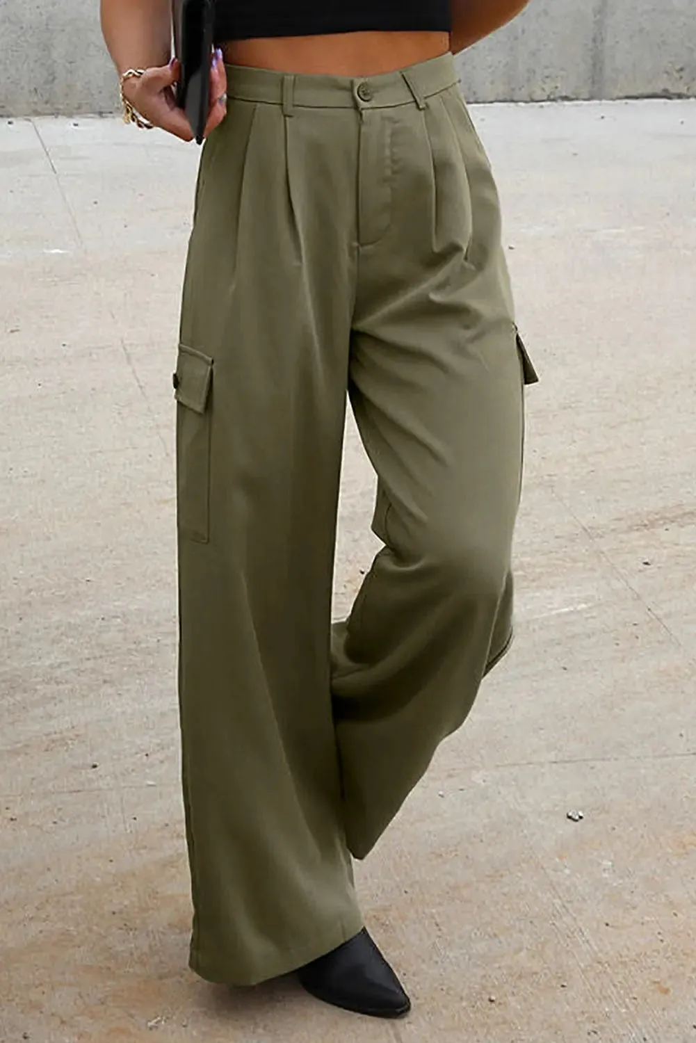 'Ione' Pleated Wide Leg Pants