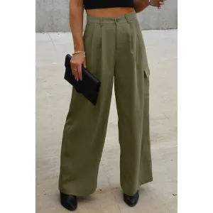 'Ione' Pleated Wide Leg Pants
