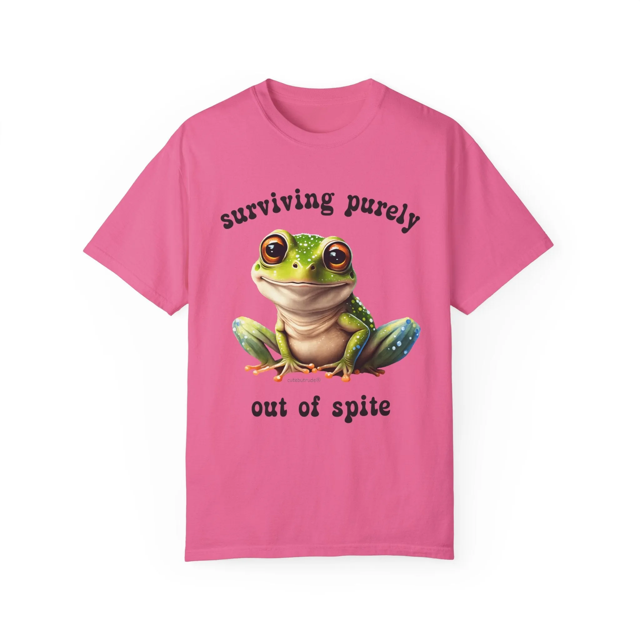 Ironic Shirt, Frog Shirt, Frog T Shirt, Spite Shirt, Dark Humor Shirt, Offensive Shirt, Emo Shirt, Alive Out of Spite, Comfort Colors