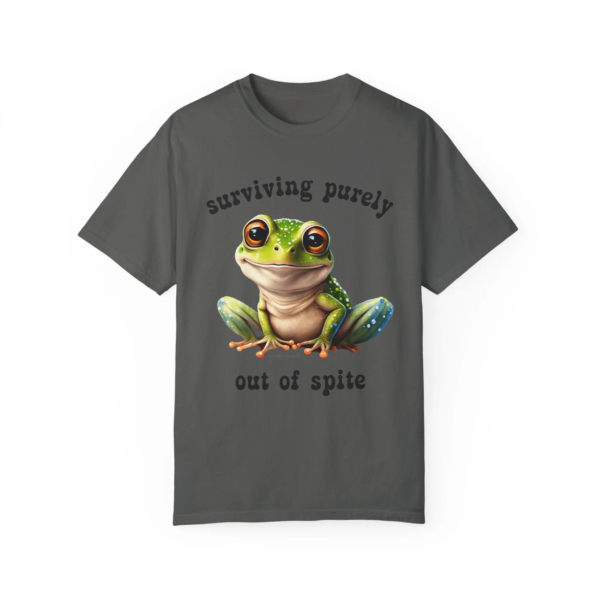 Ironic Shirt, Frog Shirt, Frog T Shirt, Spite Shirt, Dark Humor Shirt, Offensive Shirt, Emo Shirt, Alive Out of Spite, Comfort Colors