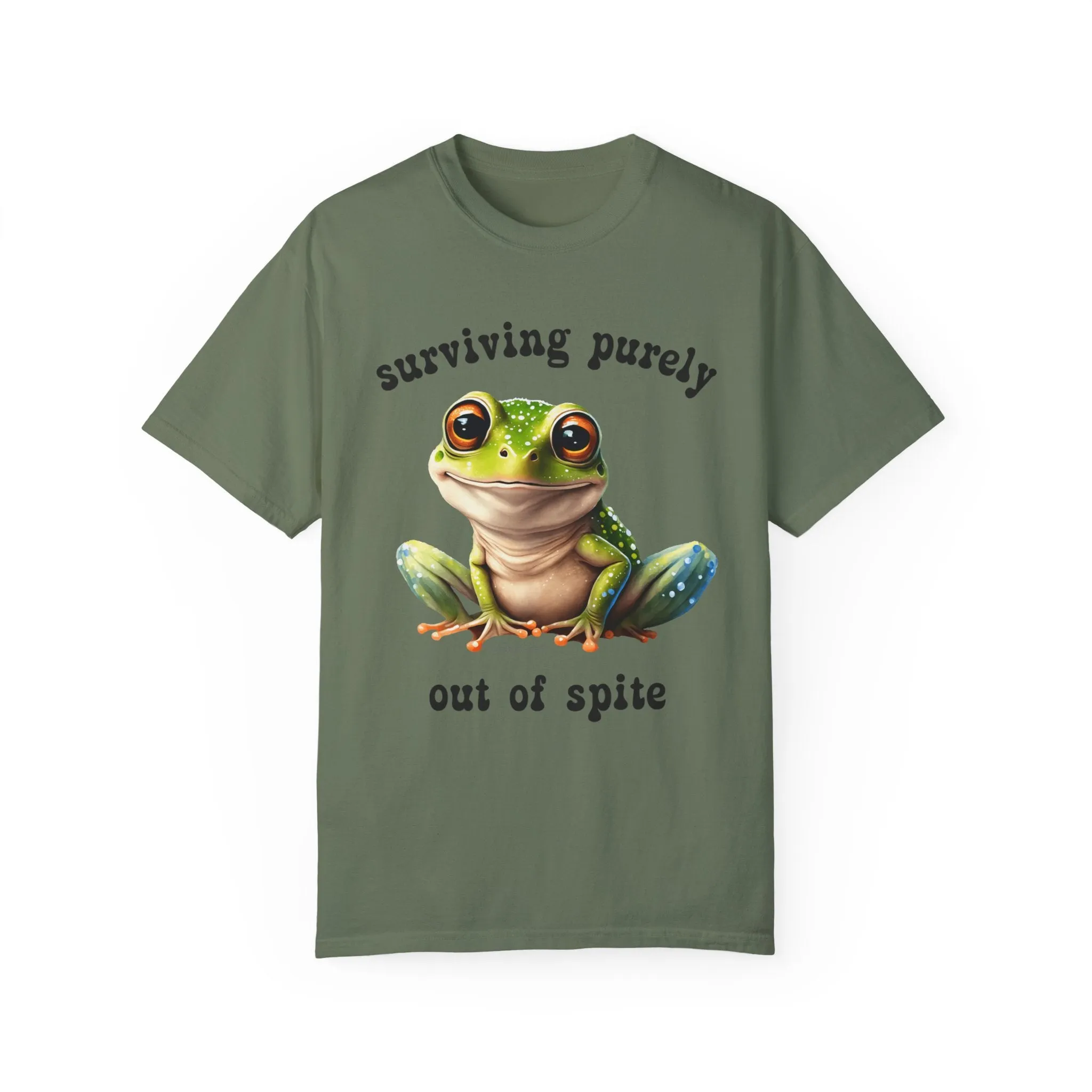 Ironic Shirt, Frog Shirt, Frog T Shirt, Spite Shirt, Dark Humor Shirt, Offensive Shirt, Emo Shirt, Alive Out of Spite, Comfort Colors