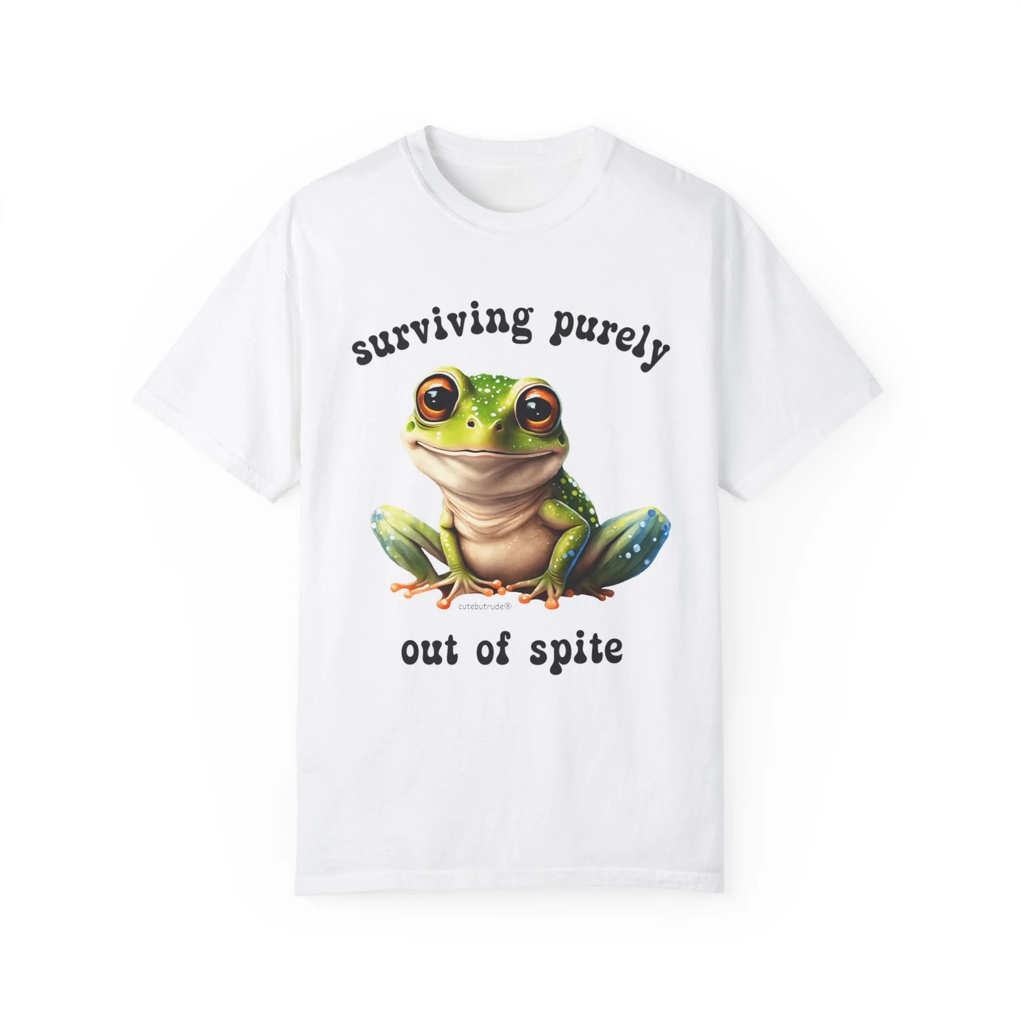 Ironic Shirt, Frog Shirt, Frog T Shirt, Spite Shirt, Dark Humor Shirt, Offensive Shirt, Emo Shirt, Alive Out of Spite, Comfort Colors