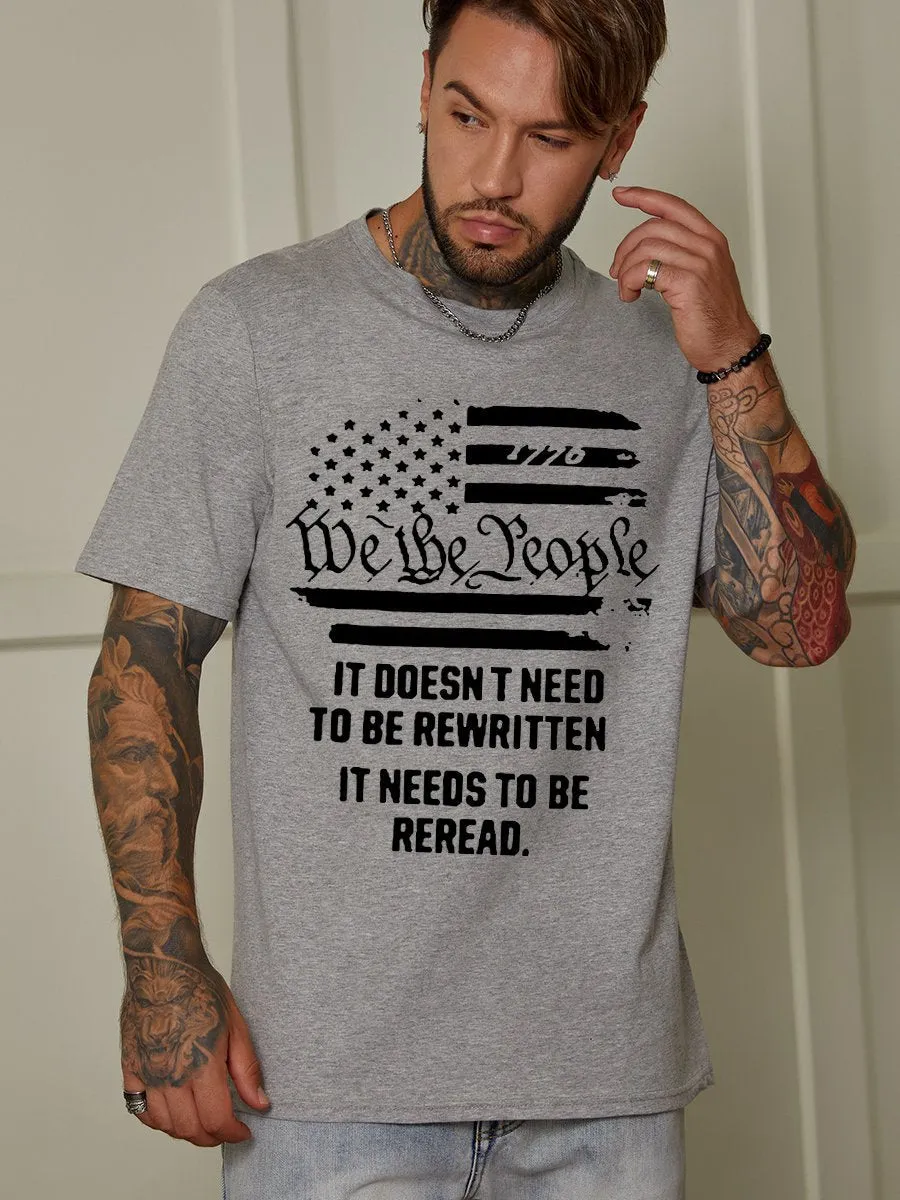 It Doesn't Need To Be Rewritten Men's Crew Neck T-Shirt