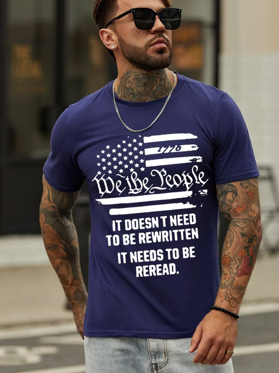 It Doesn't Need To Be Rewritten Men's Crew Neck T-Shirt