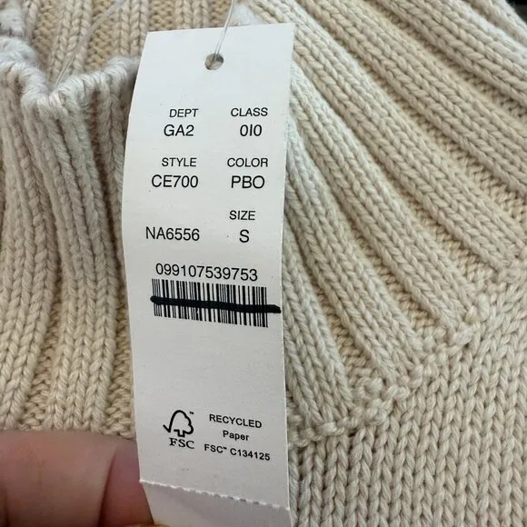 J. Crew Cotton turtleneck sweater S