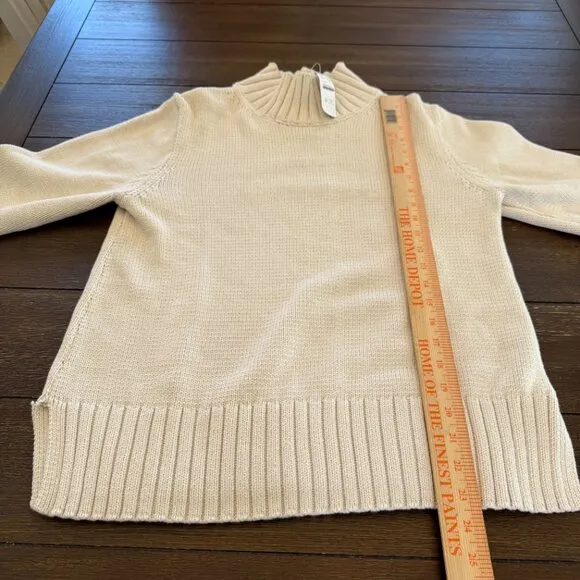 J. Crew Cotton turtleneck sweater S