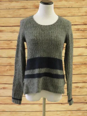 James Perse Women's Sweater: Gray Wool Blend Size 0, Pre-owned