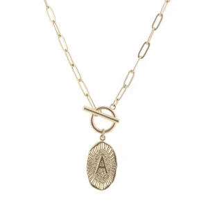 Jane Marie Initial Toggle Necklace