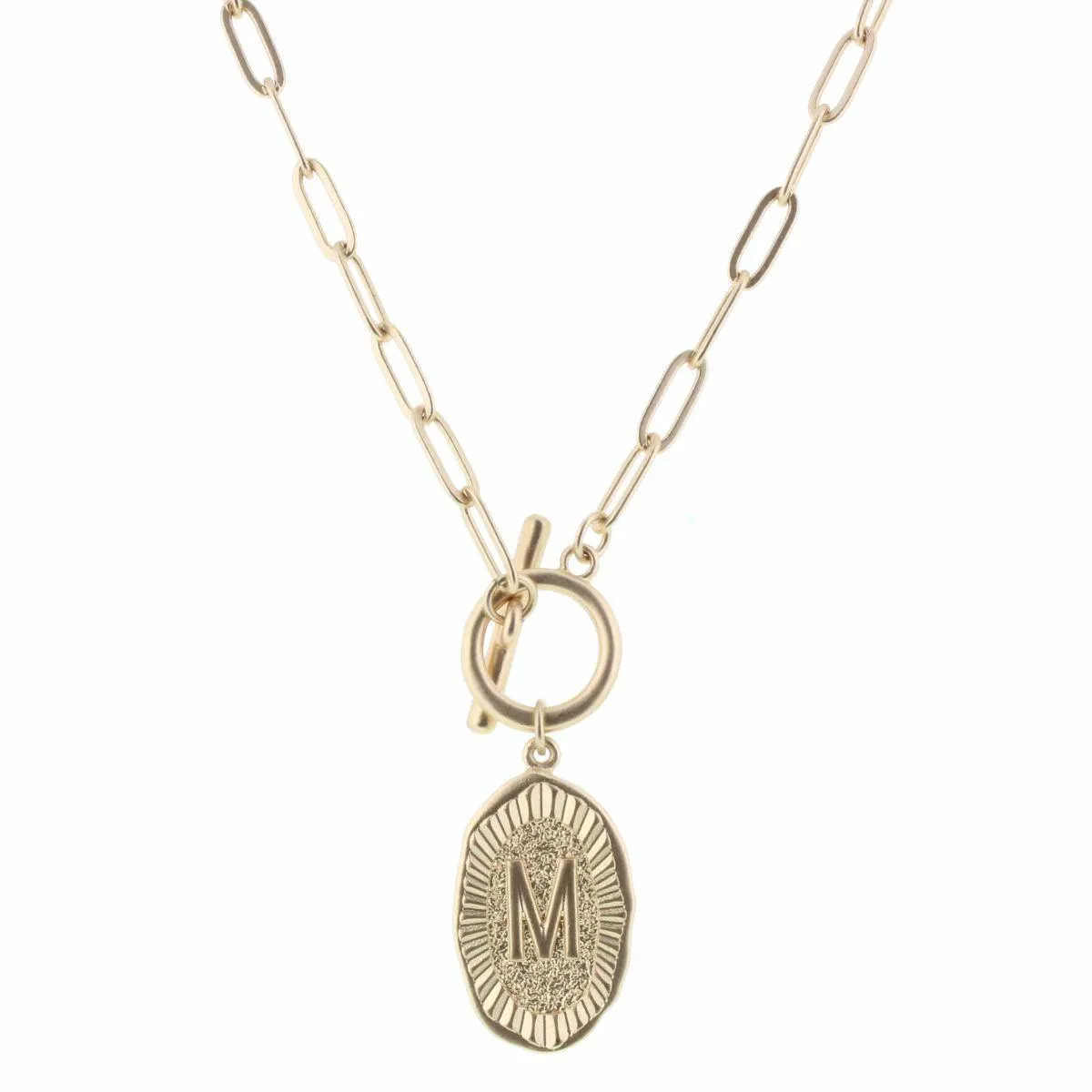 Jane Marie Initial Toggle Necklace