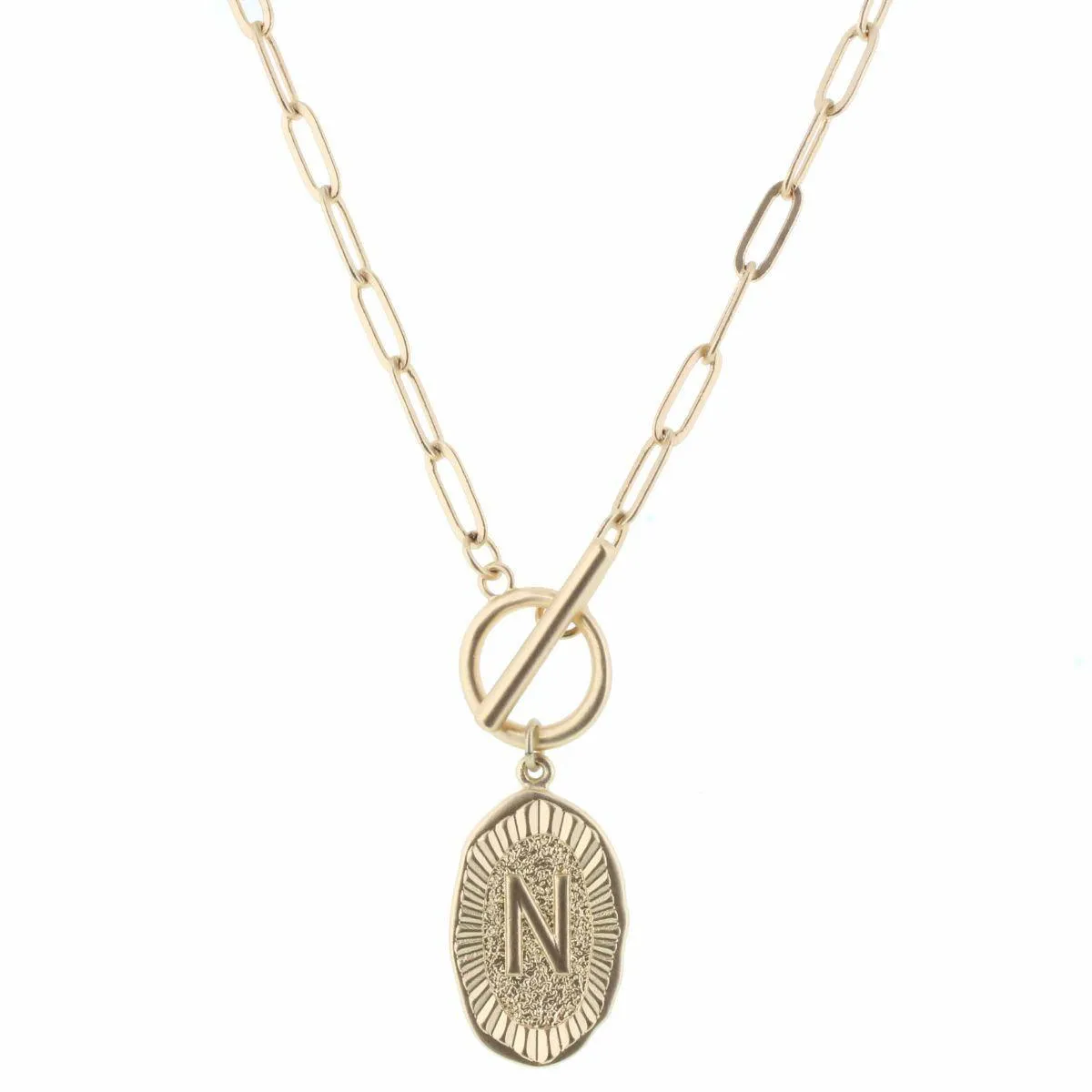 Jane Marie Initial Toggle Necklace