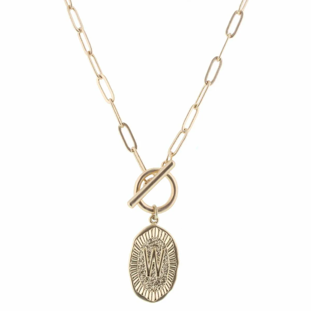 Jane Marie Initial Toggle Necklace