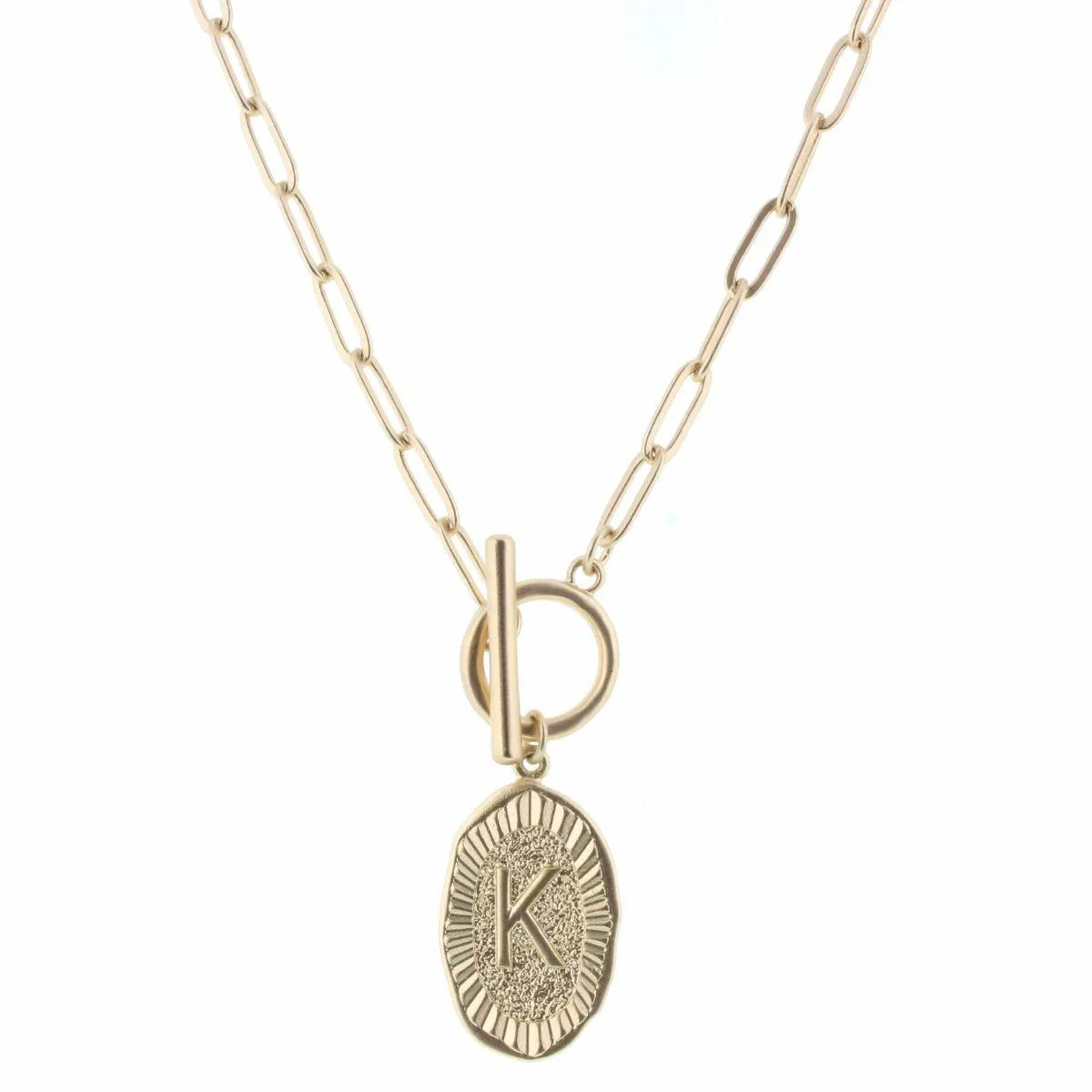 Jane Marie Initial Toggle Necklace