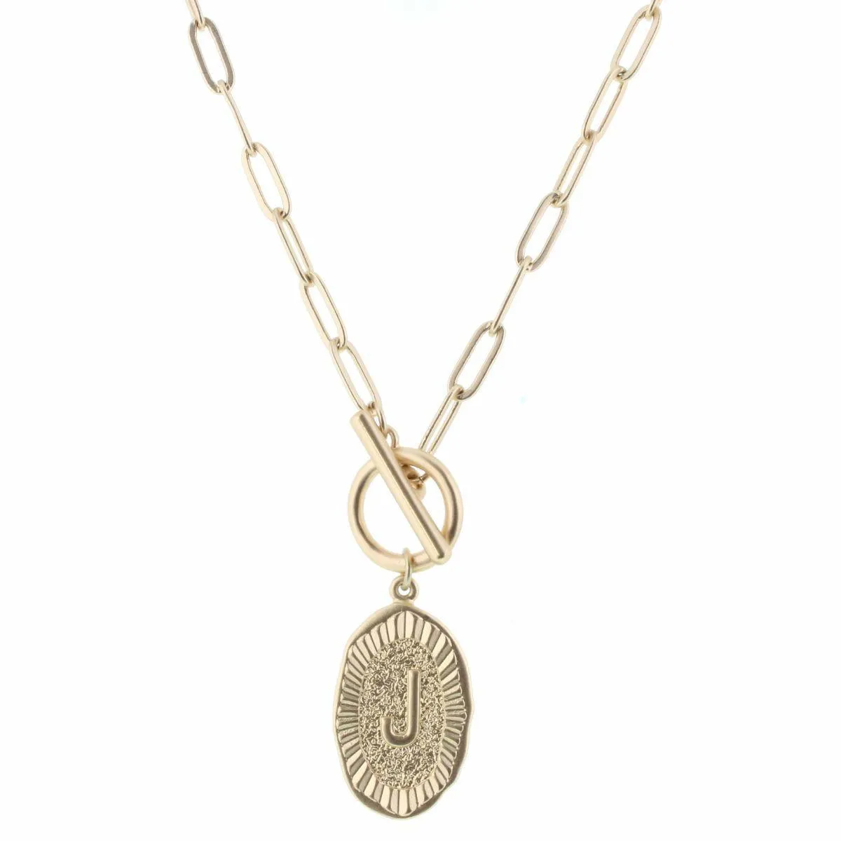 Jane Marie Initial Toggle Necklace