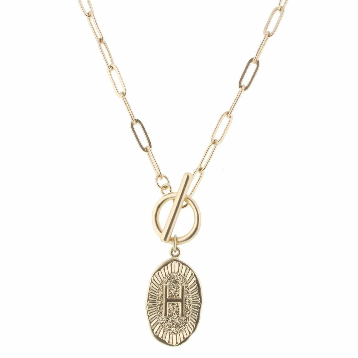 Jane Marie Initial Toggle Necklace