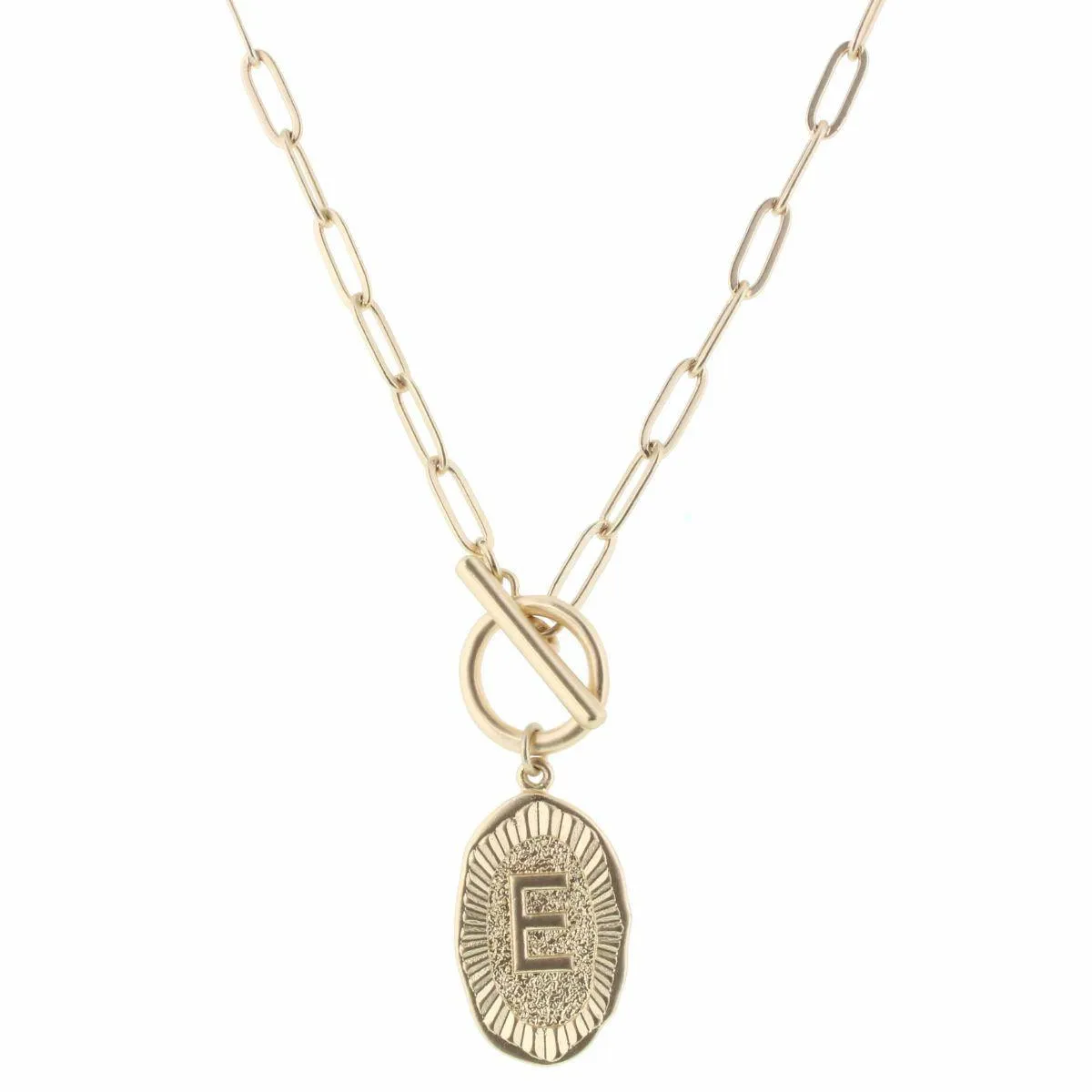Jane Marie Initial Toggle Necklace