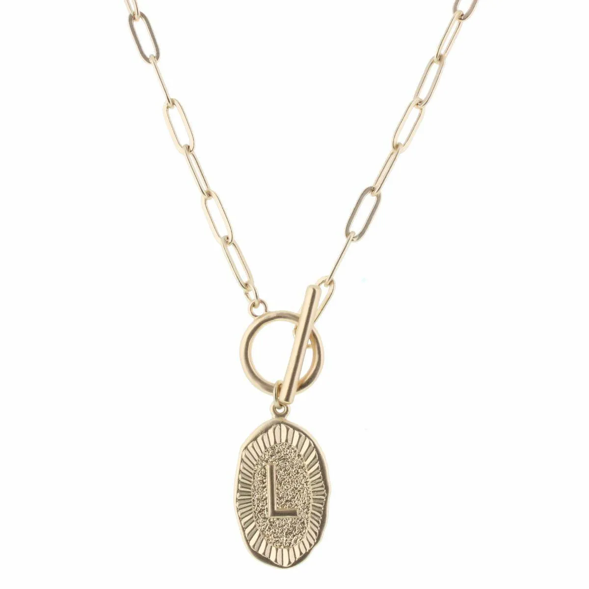 Jane Marie Initial Toggle Necklace