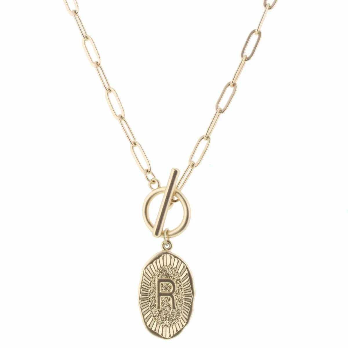 Jane Marie Initial Toggle Necklace