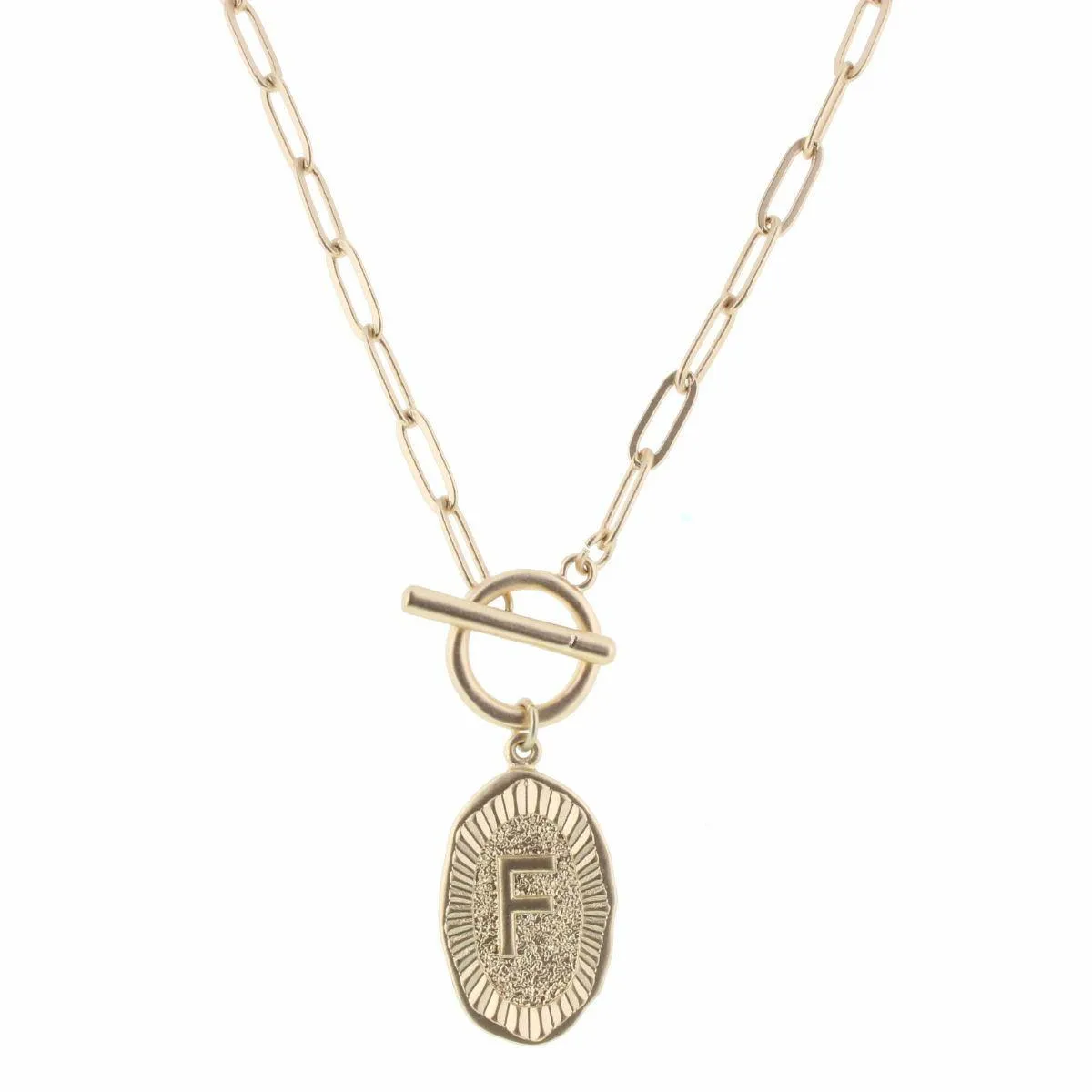 Jane Marie Initial Toggle Necklace