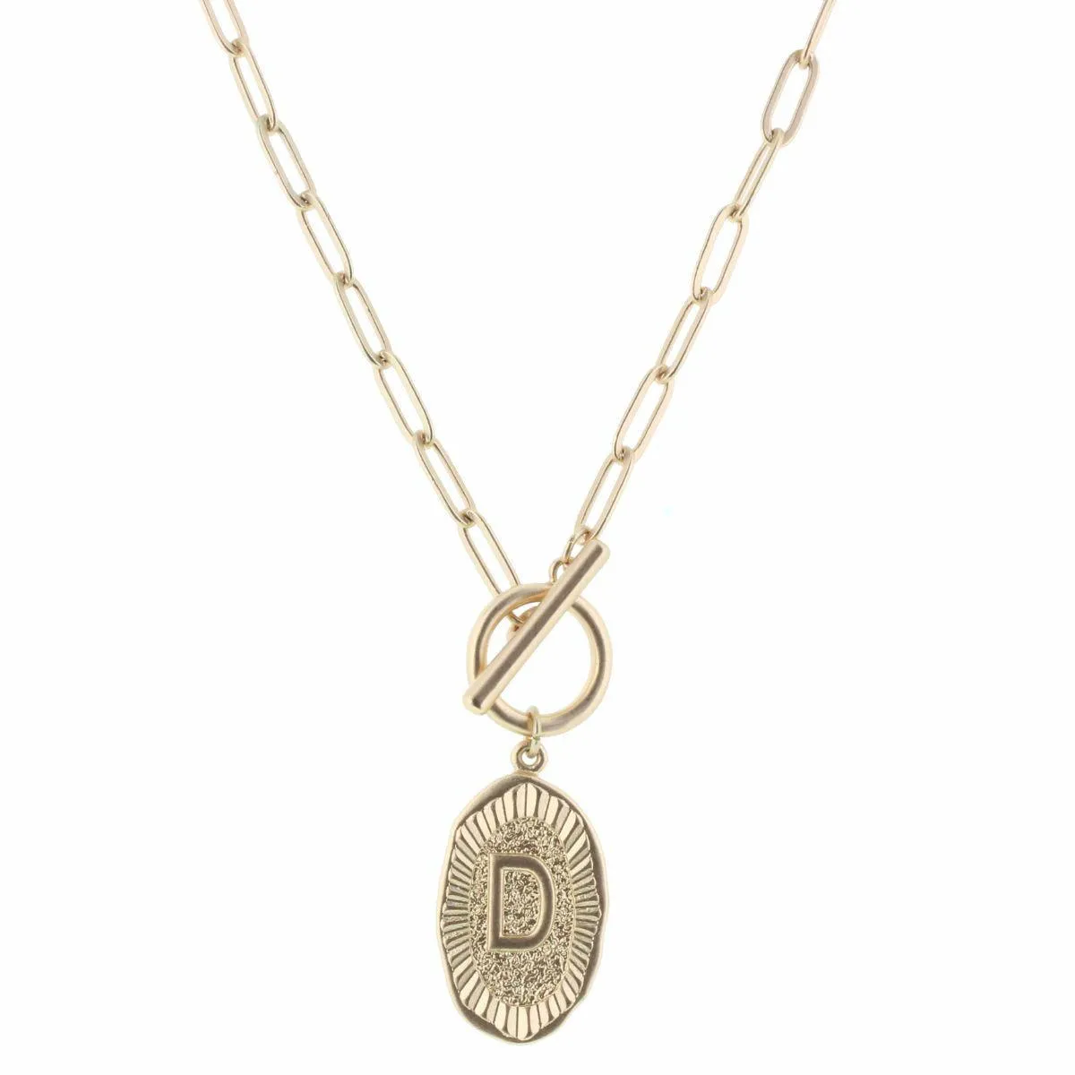 Jane Marie Initial Toggle Necklace