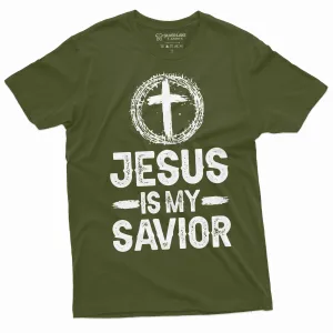 Jesus is my savior T-shirt Religion Jesus Christ church tee shirt Birthday Gift religious teeshirt