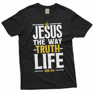 Jesus T-shirt Christian Jesus way truth life tee shirt Church tee shirt Mom grandma dad gift tee