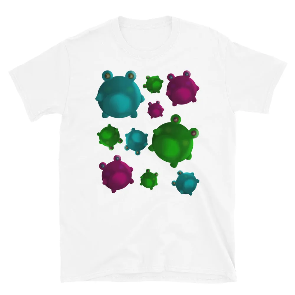 Jumbled Grumpy Frogs Kawaii Graphic T-Shirt