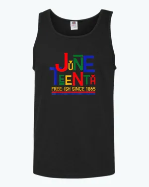 Juneteenth free-ish since 1865 tank top red blue