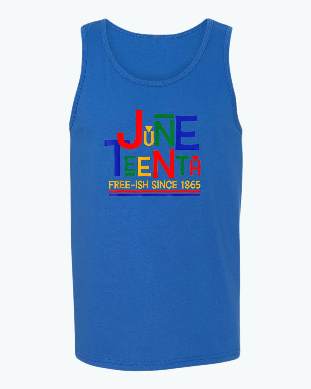 Juneteenth free-ish since 1865 tank top red blue