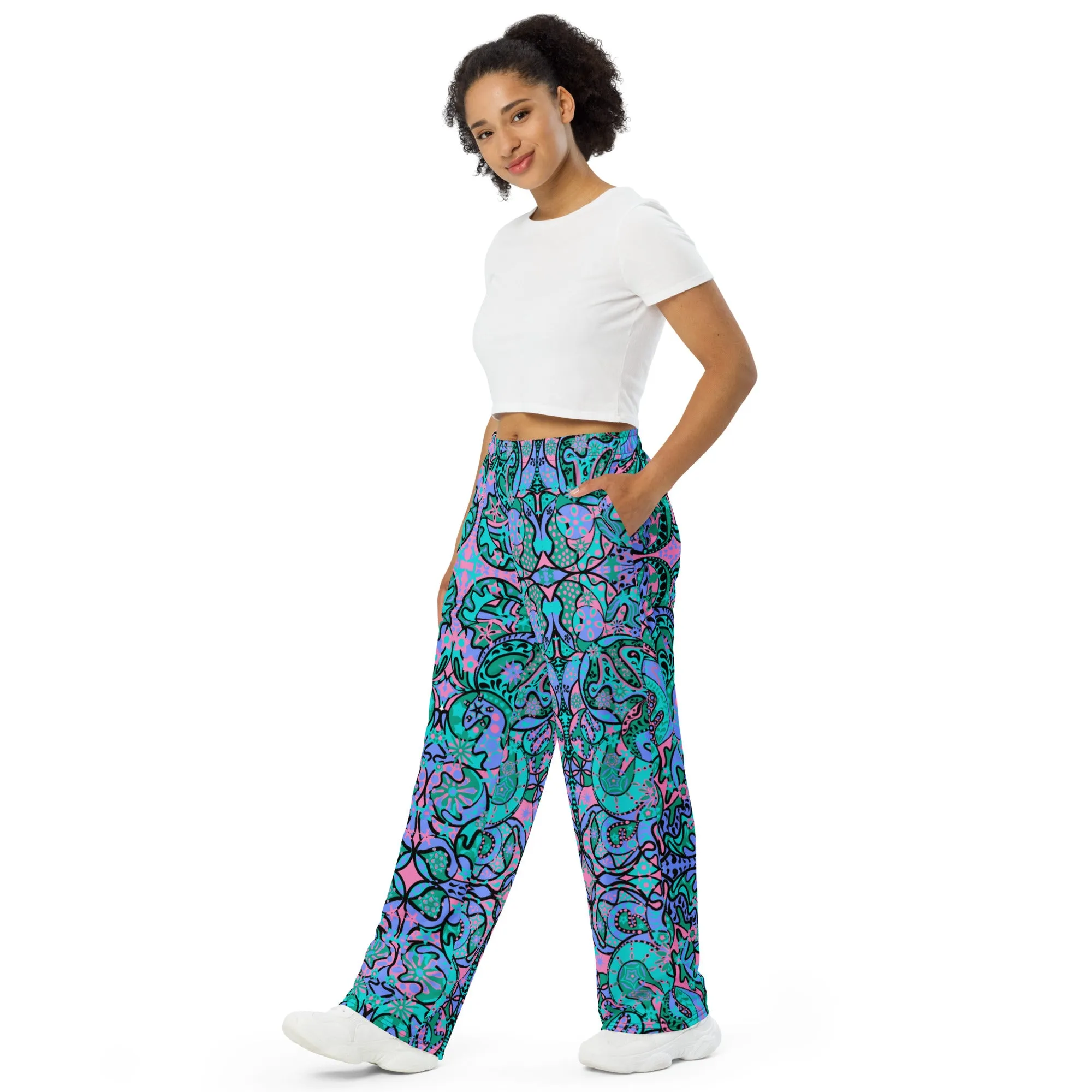 Jungle Fever Party women's lounge  wide-leg pants
