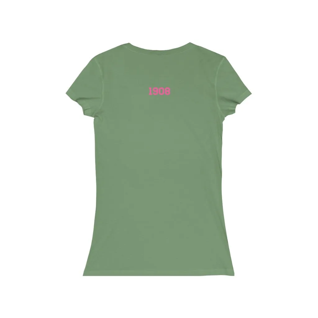 KAMALA DEVI - Women's Jersey Short Sleeve V-Neck Tee