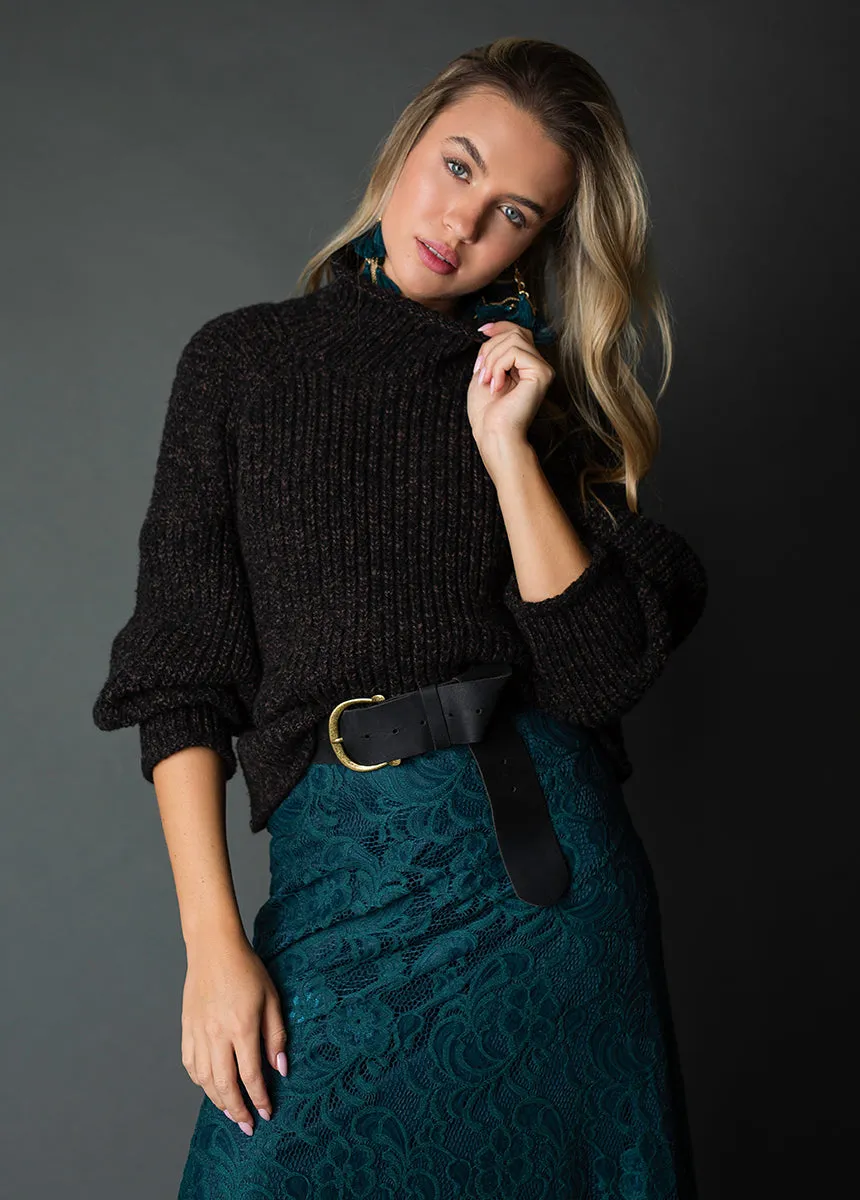 Kenzie Sweater in Heather Black