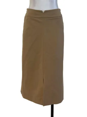 Khaki Plain Pencil Skirt