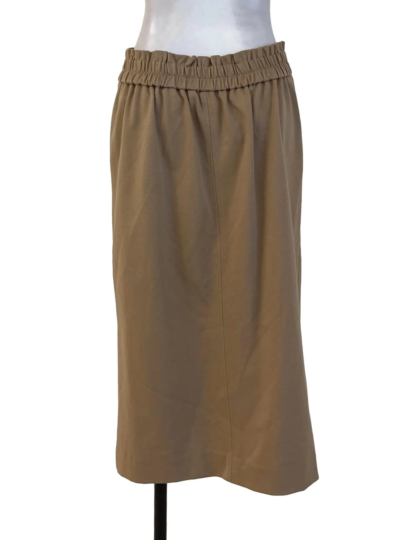 Khaki Plain Pencil Skirt
