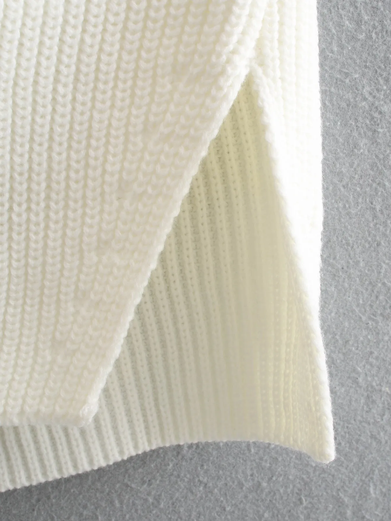 Knitted Sleeveless V-neck Long Vest Pullover Sweaters