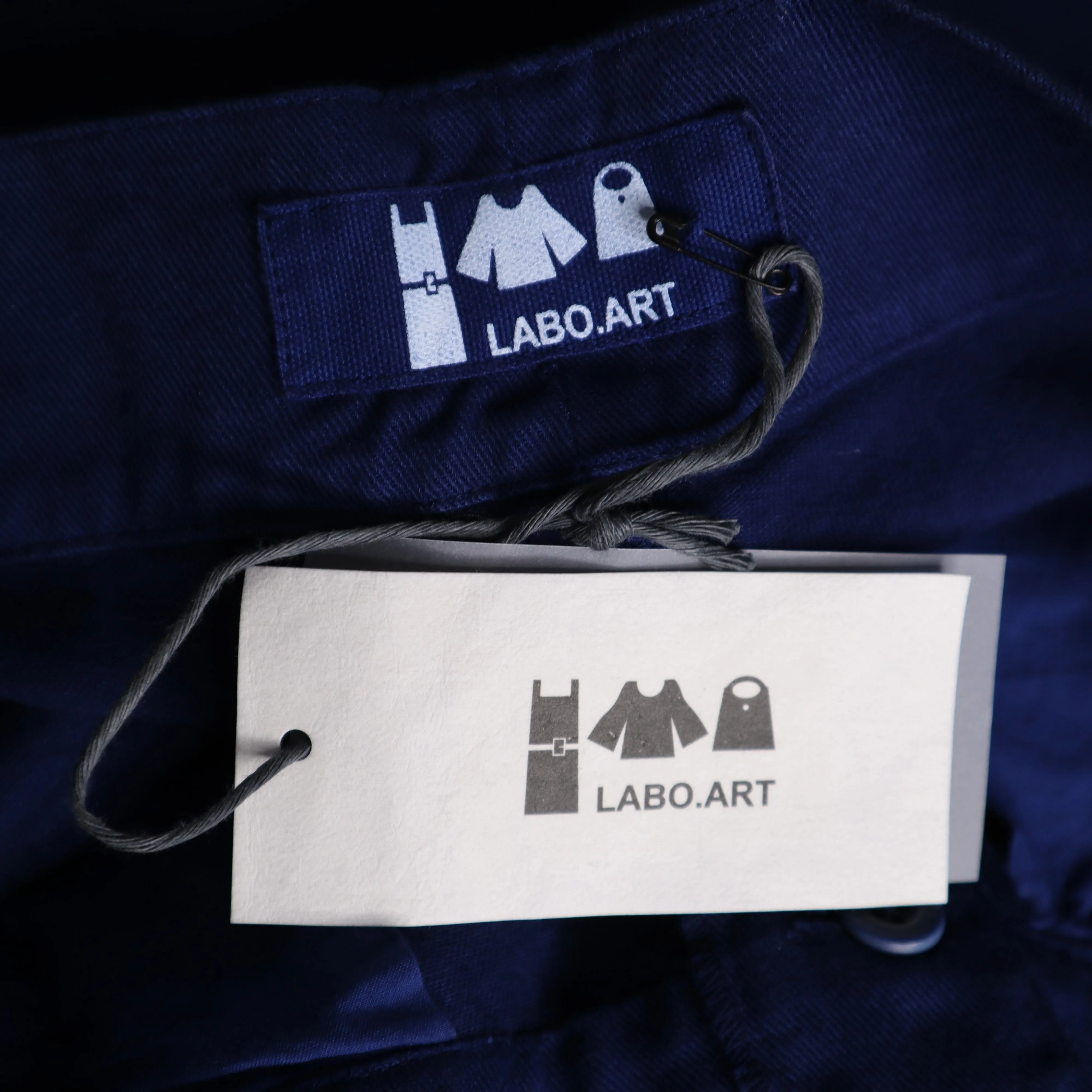 LABO.ART Navy Wide Leg Pants (M) 