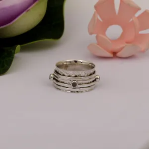 Labradorite Multi Band Meditation Spinner Ring