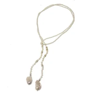 Lariat with Baroque Pearls