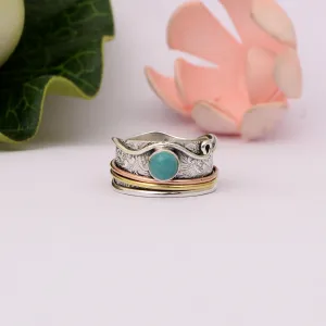Larimar Meditation Spinner Ring