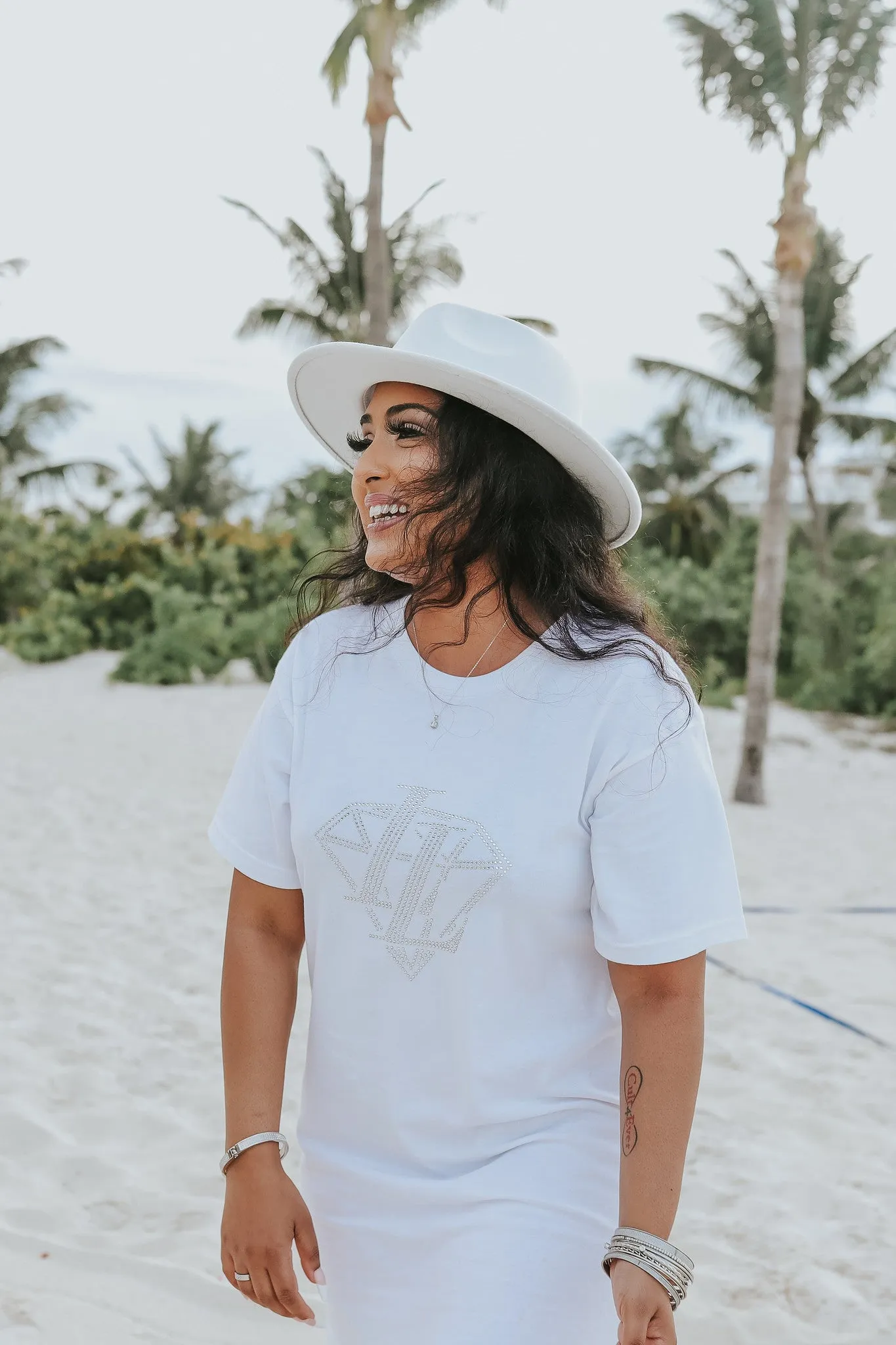 Lavish Diamond Rhinestone Oversized Shirt