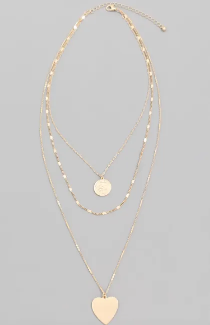 Layered Heart Necklace