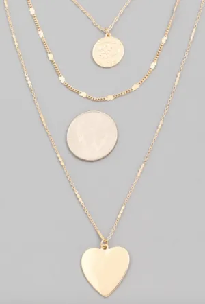Layered Heart Necklace