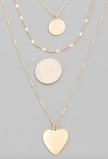 Layered Heart Necklace
