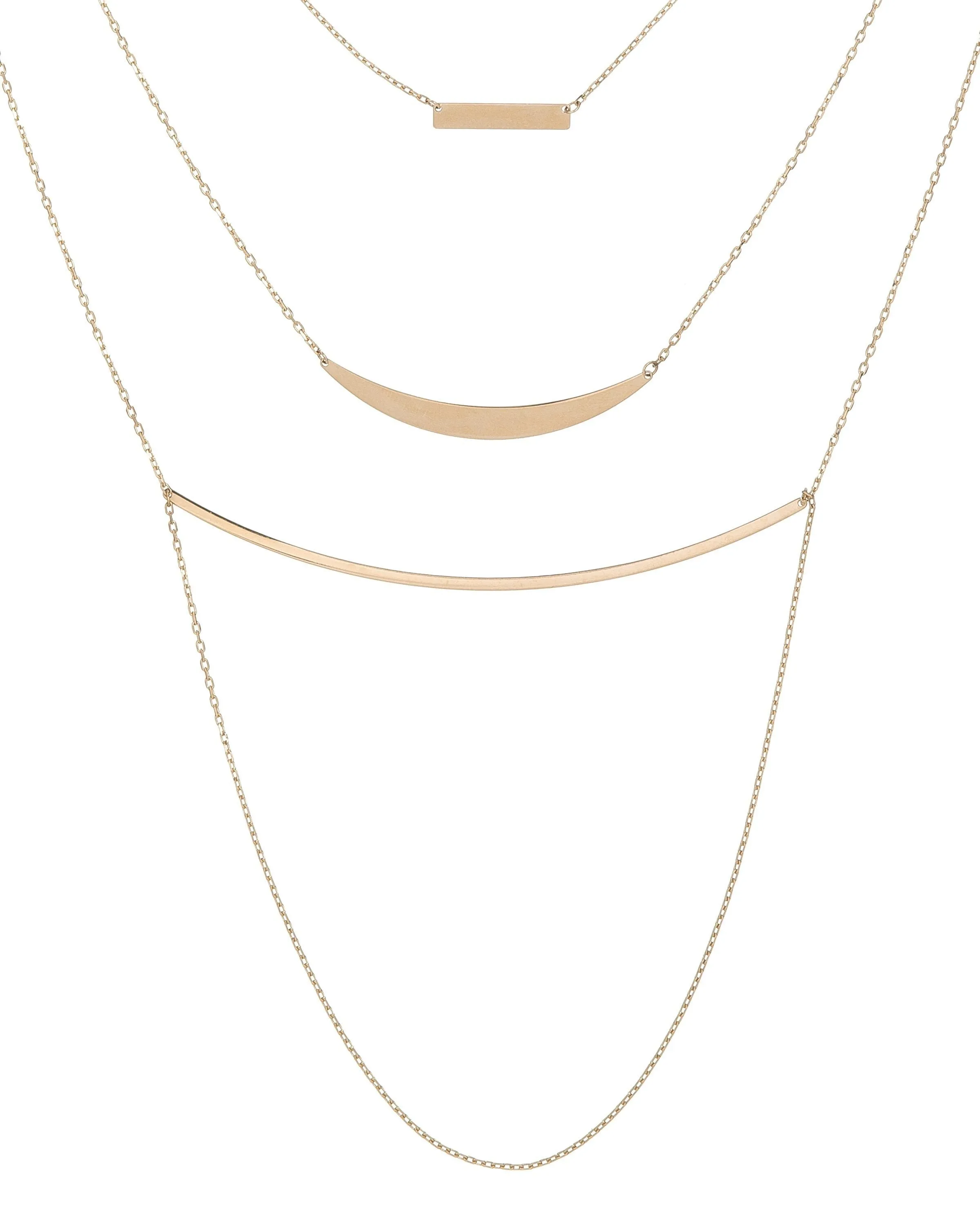 Layered Necklace 14K