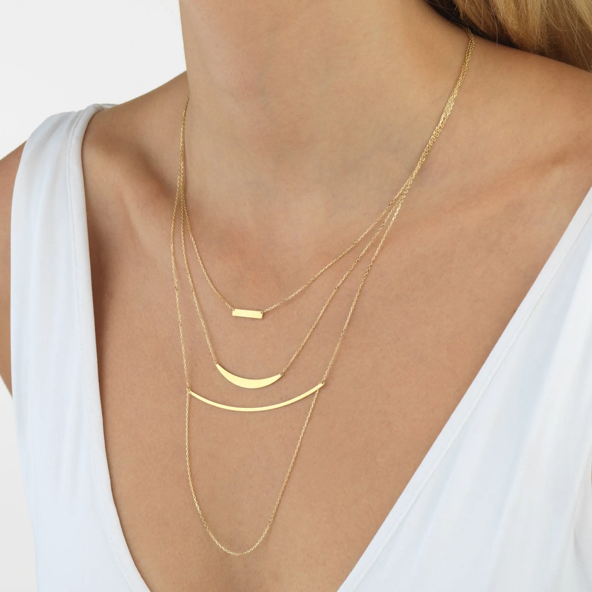Layered Necklace 14K