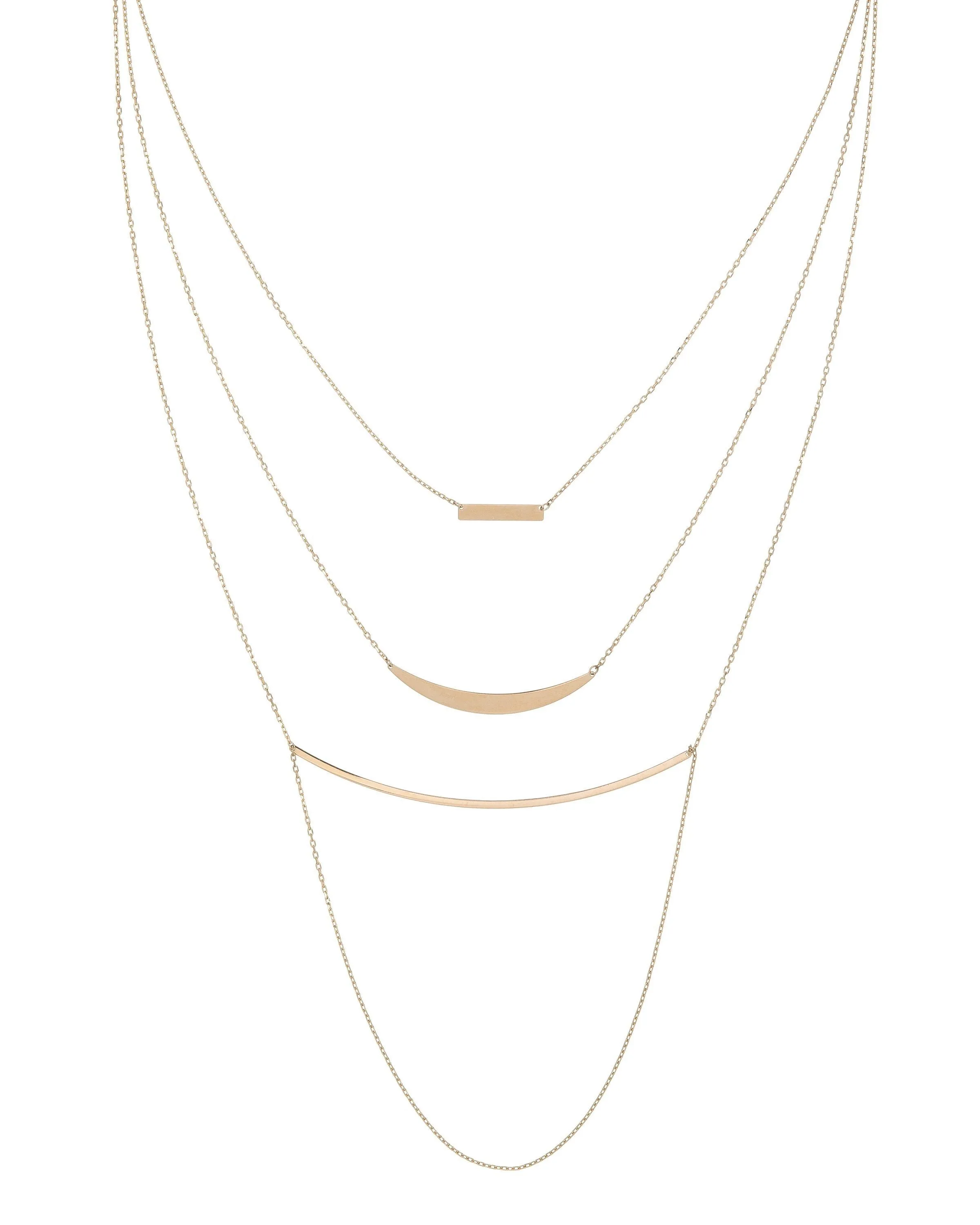 Layered Necklace 14K